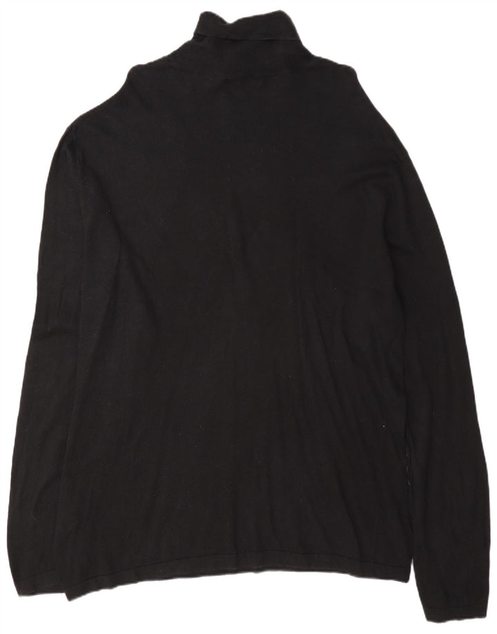 Suéter masculino Nautica com gola redonda 2XL algodão preto