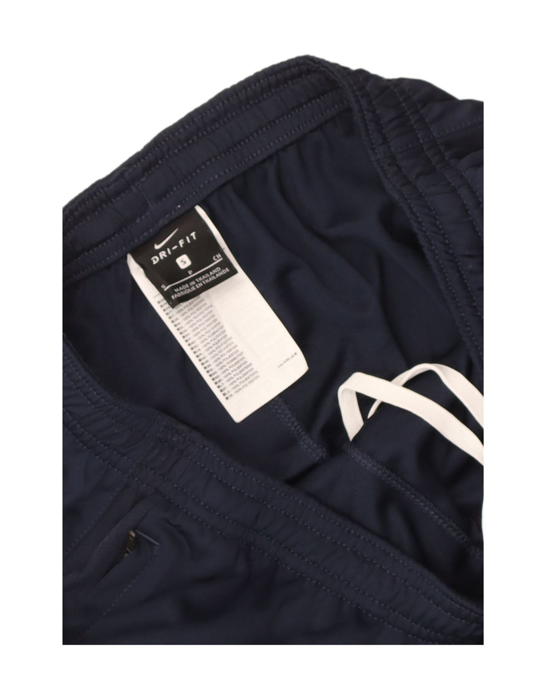 Calça de treino masculina Nike Dri Fit pequena azul marinho poliéster