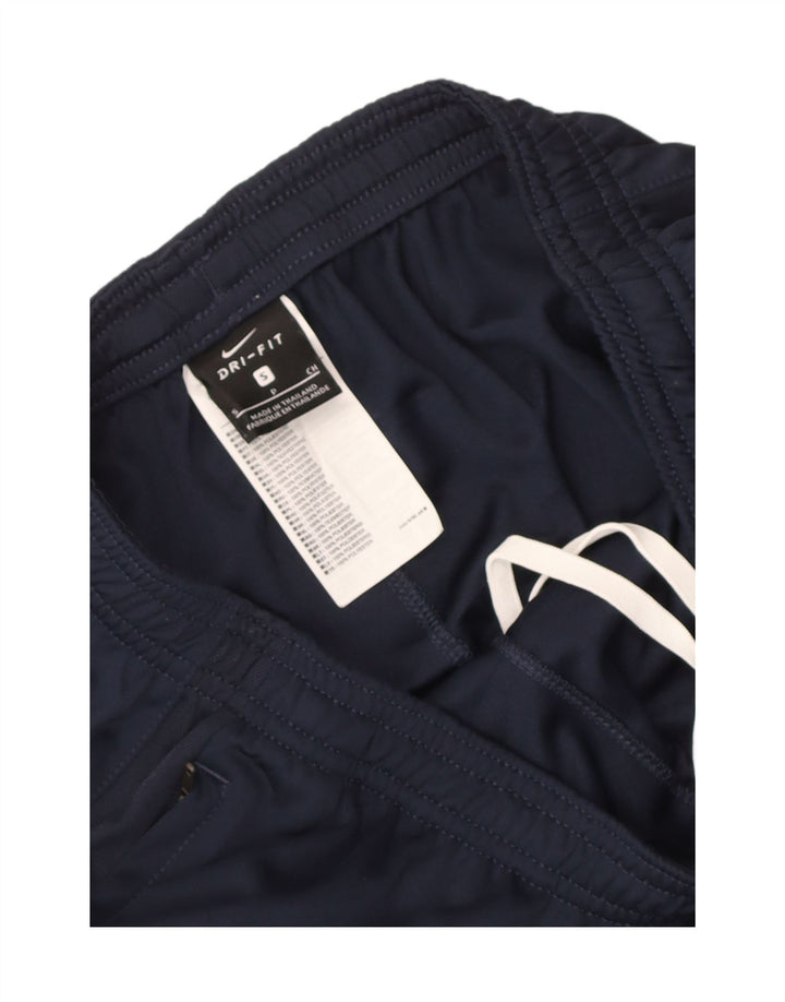 Calça de treino masculina Nike Dri Fit pequena azul marinho poliéster