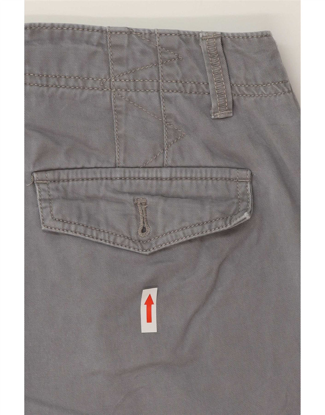 Shorts Chino feminino Eddie Bauer US 8 médio W30 algodão cinza