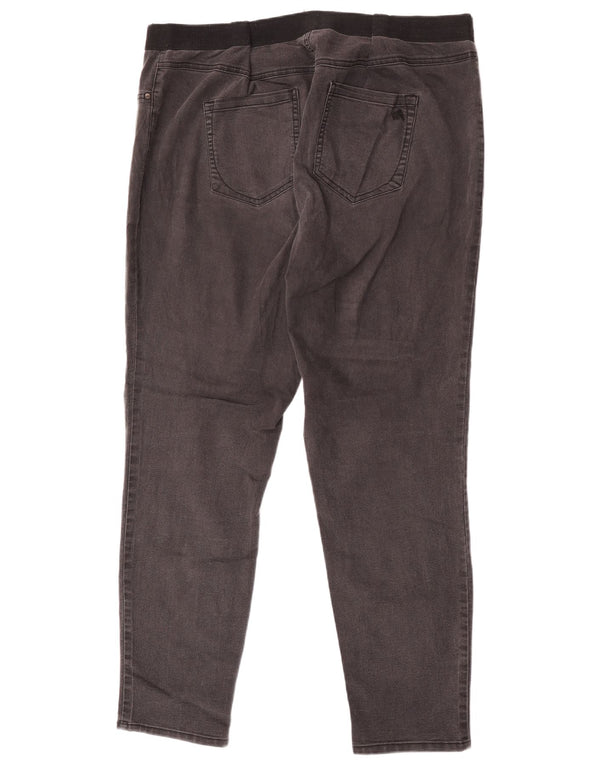 Calça jeans feminina Marks & Spencer Autograph Slim UK 20 2XL W40 L30 algodão preto