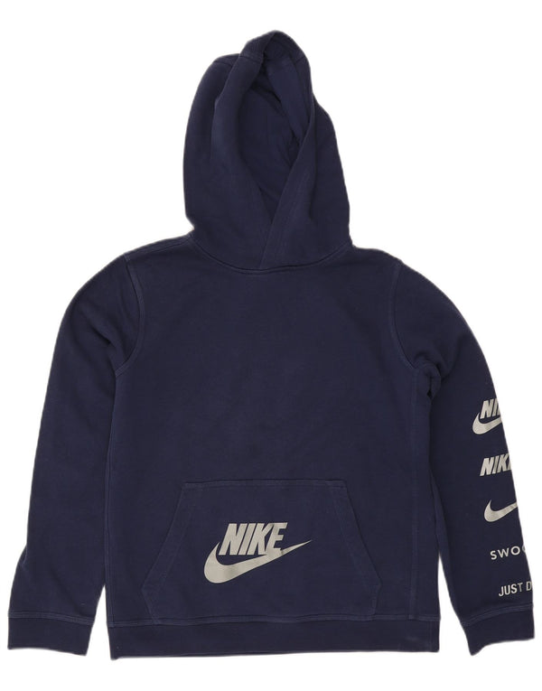 Suéter com capuz Nike Boys Graphic Regular Fit 13-14 anos XL azul marinho algodão