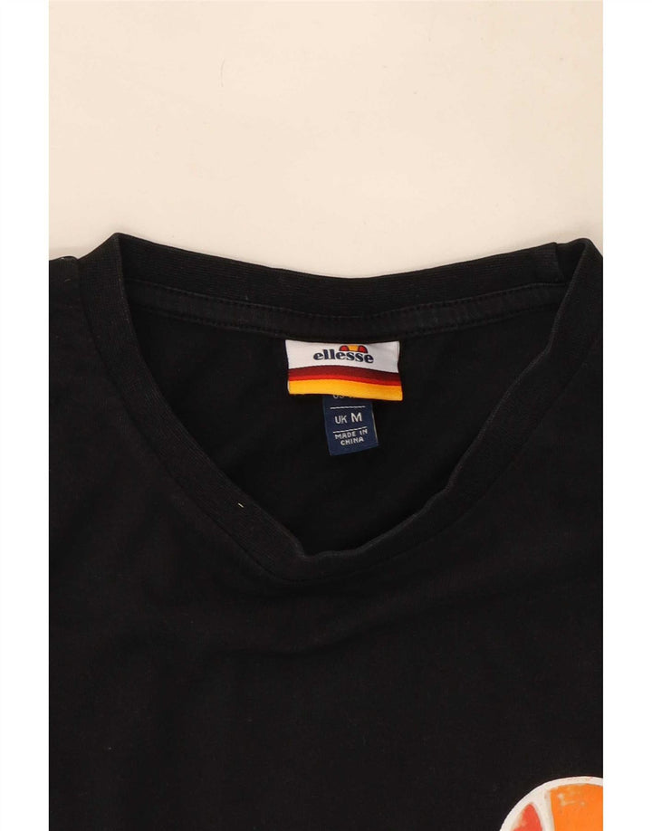 Ellesse Camiseta Masculina Top Médio Preto