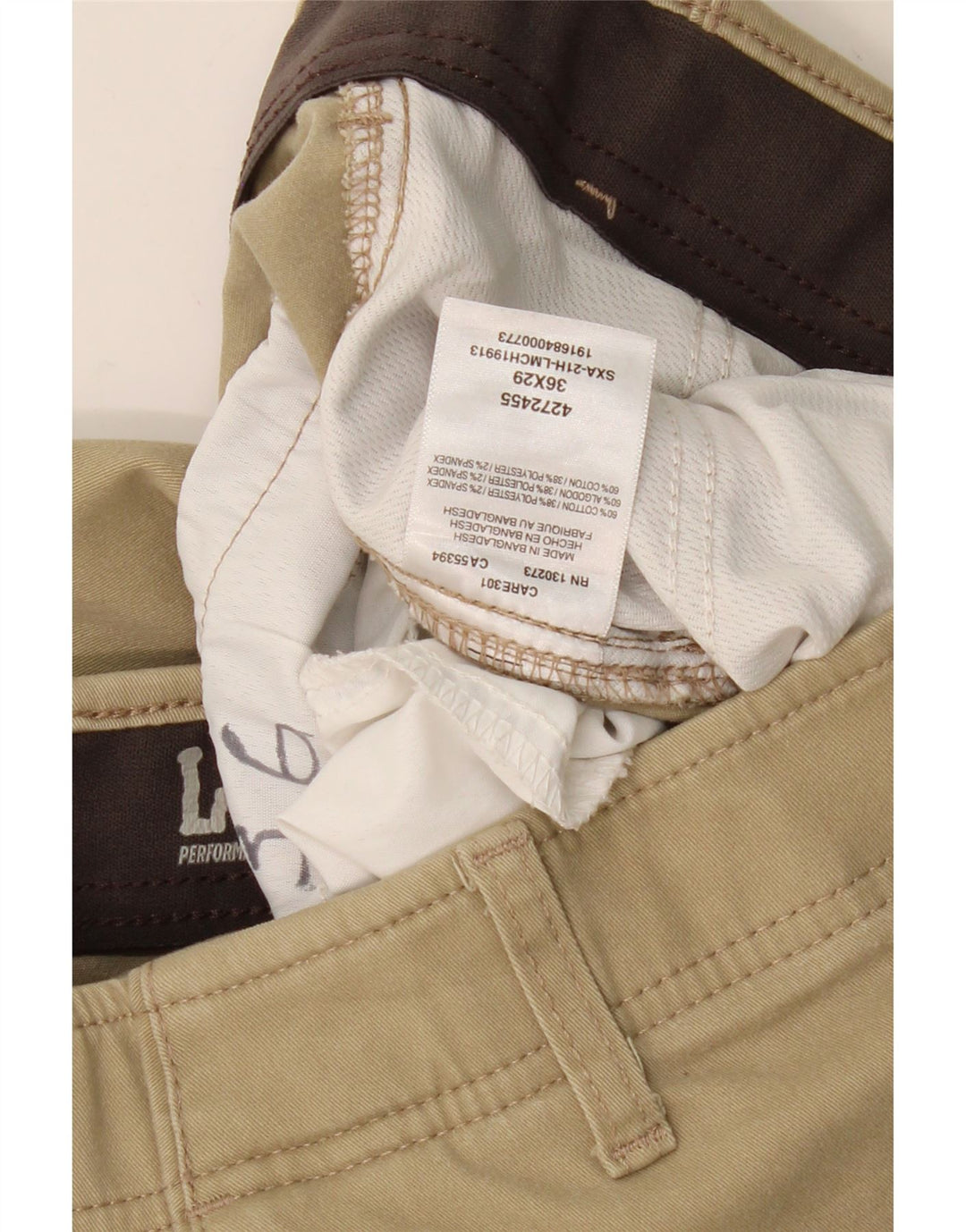 LEE Mens Straight Chino Trousers W36 L29 Beige Cotton Vintage Lee and Second-Hand Lee from Messina Hembry 