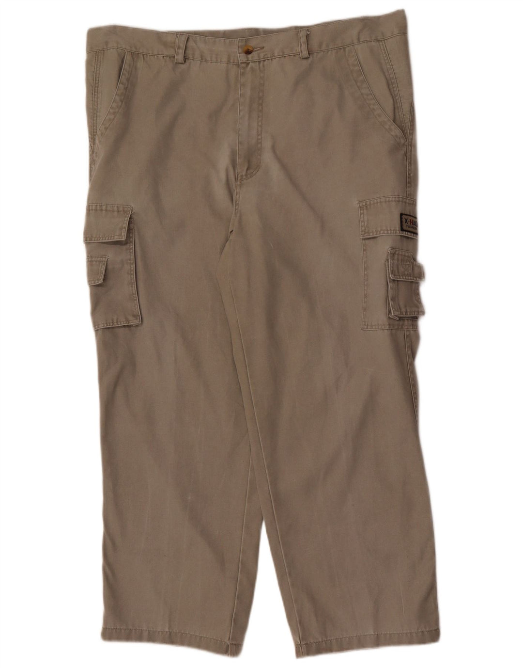 Calça cargo reta masculina vintage tamanho 40 W40 L27 cáqui