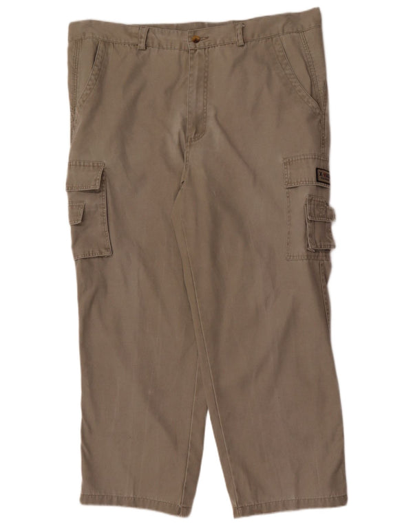 Calça cargo reta masculina vintage tamanho 40 W40 L27 cáqui