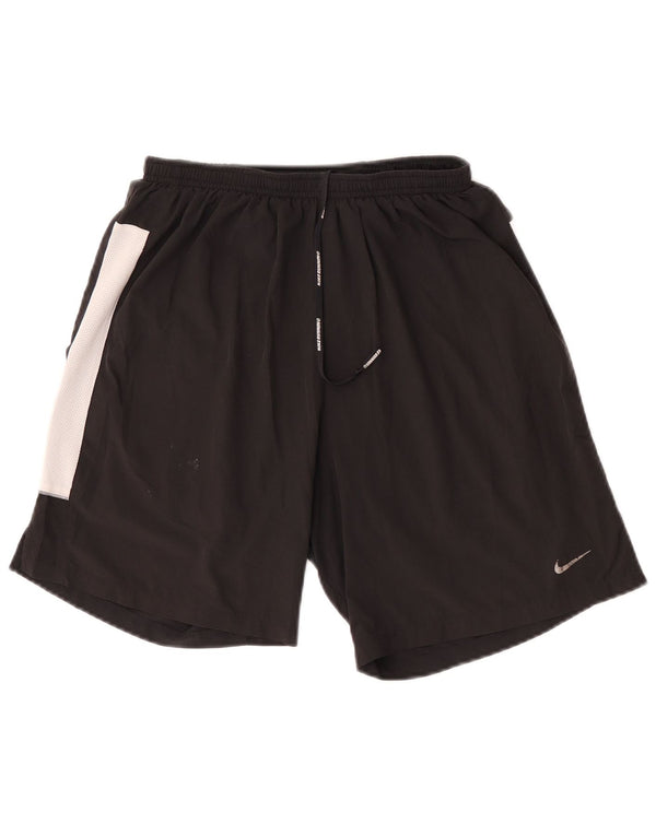 Shorts esportivos masculinos Nike pequenos poliéster colorblock preto
