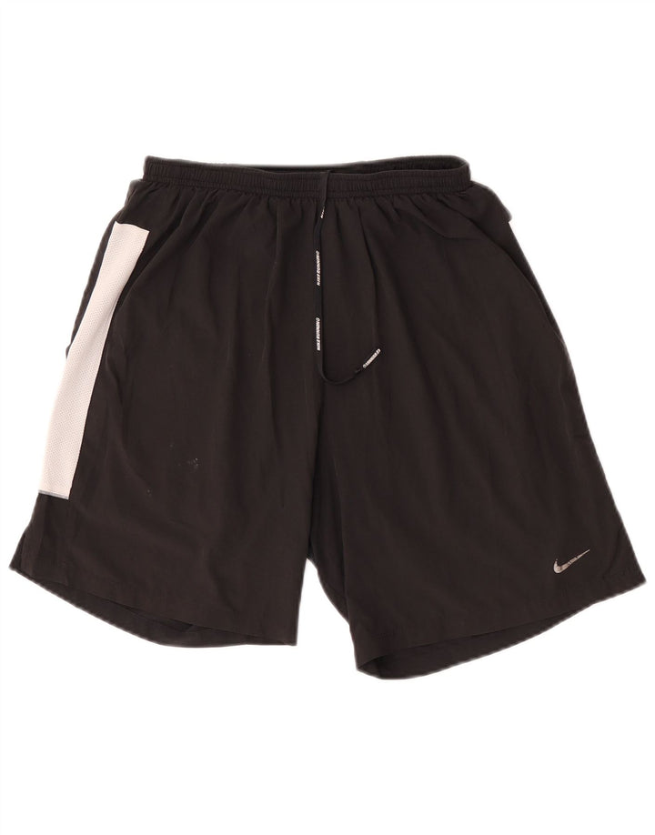 Shorts esportivos masculinos Nike pequenos poliéster colorblock preto