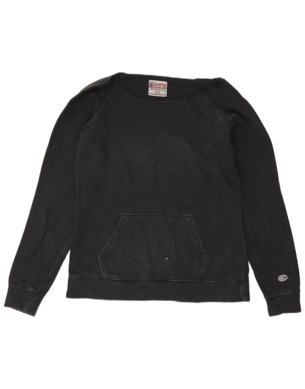 Jumper de moletom feminino Champion Heritage Oversized UK 10 pequeno preto