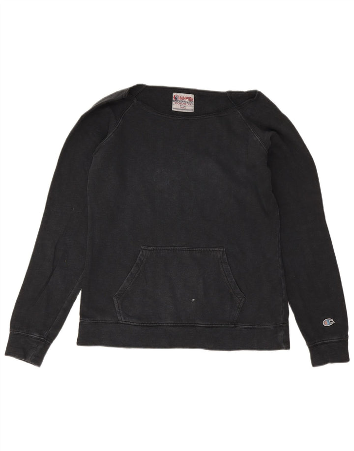 Jumper de moletom feminino Champion Heritage Oversized UK 10 pequeno preto