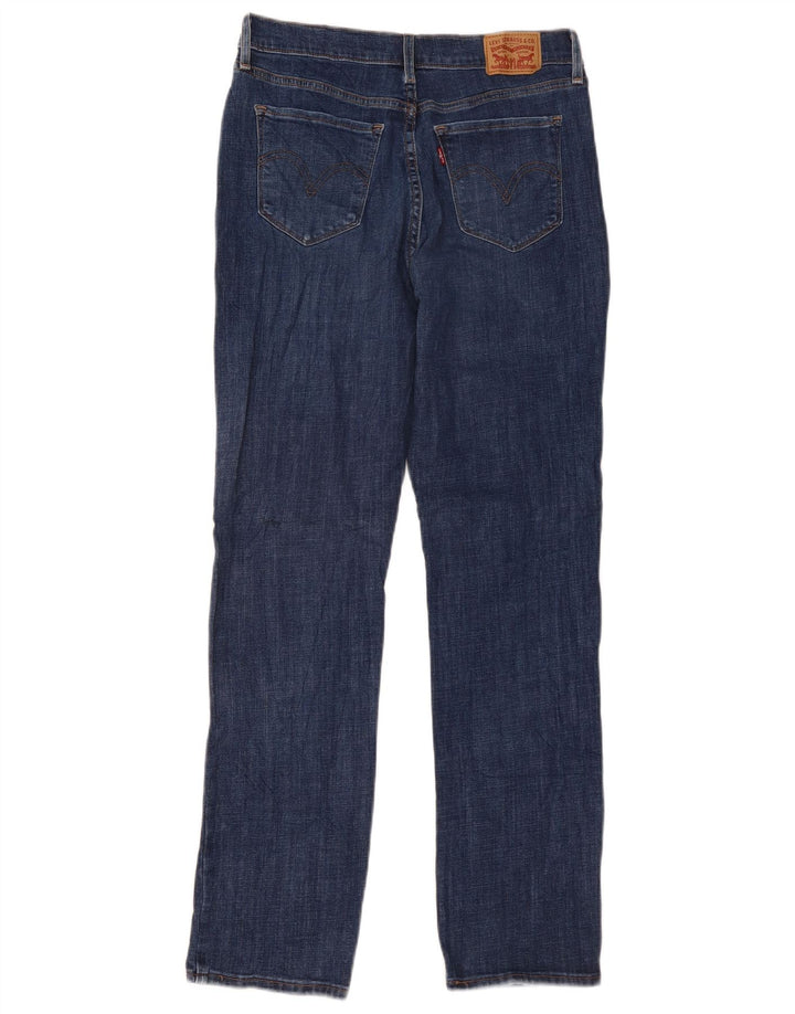 Jeans feminino clássico reto Levi's US 6 médio W28 L30 algodão azul