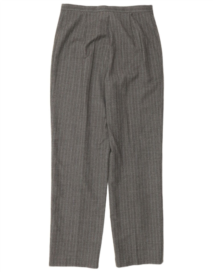 Calça casual feminina de cintura alta Burberry EU 40 Médio W28 L30 cinza