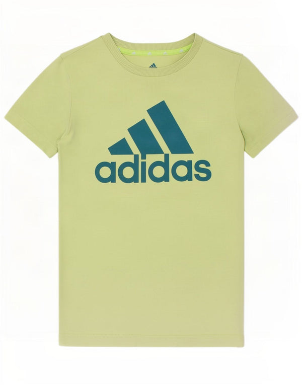 Camiseta Adidas Meninos Graphic Top 9-10 Anos Algodão Verde