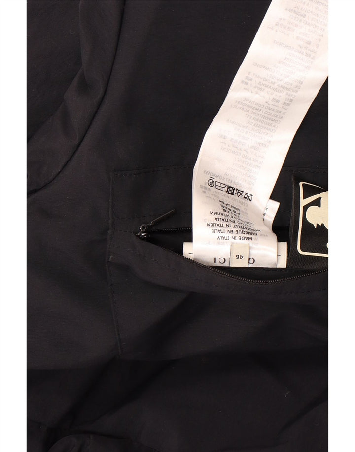 Casaco acolchoado com capuz gráfico masculino Gucci IT 46 grande poliamida preta