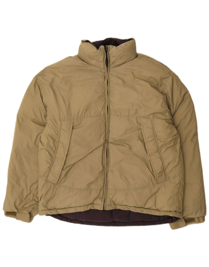 Jaqueta acolchoada reversível masculina Rifle UK 38 poliamida preta média