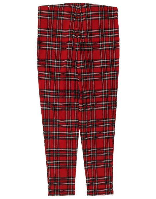 Calça skinny feminina Zara XL W32 L26 xadrez vermelha