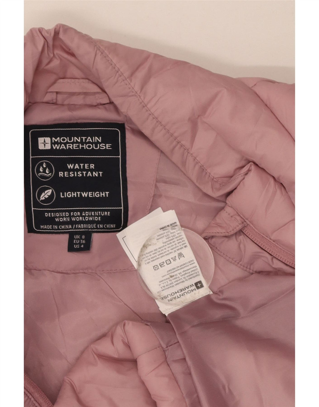 Jaqueta acolchoada feminina MOUNTAIN WAREHOUSE UK 8 pequena rosa nylon