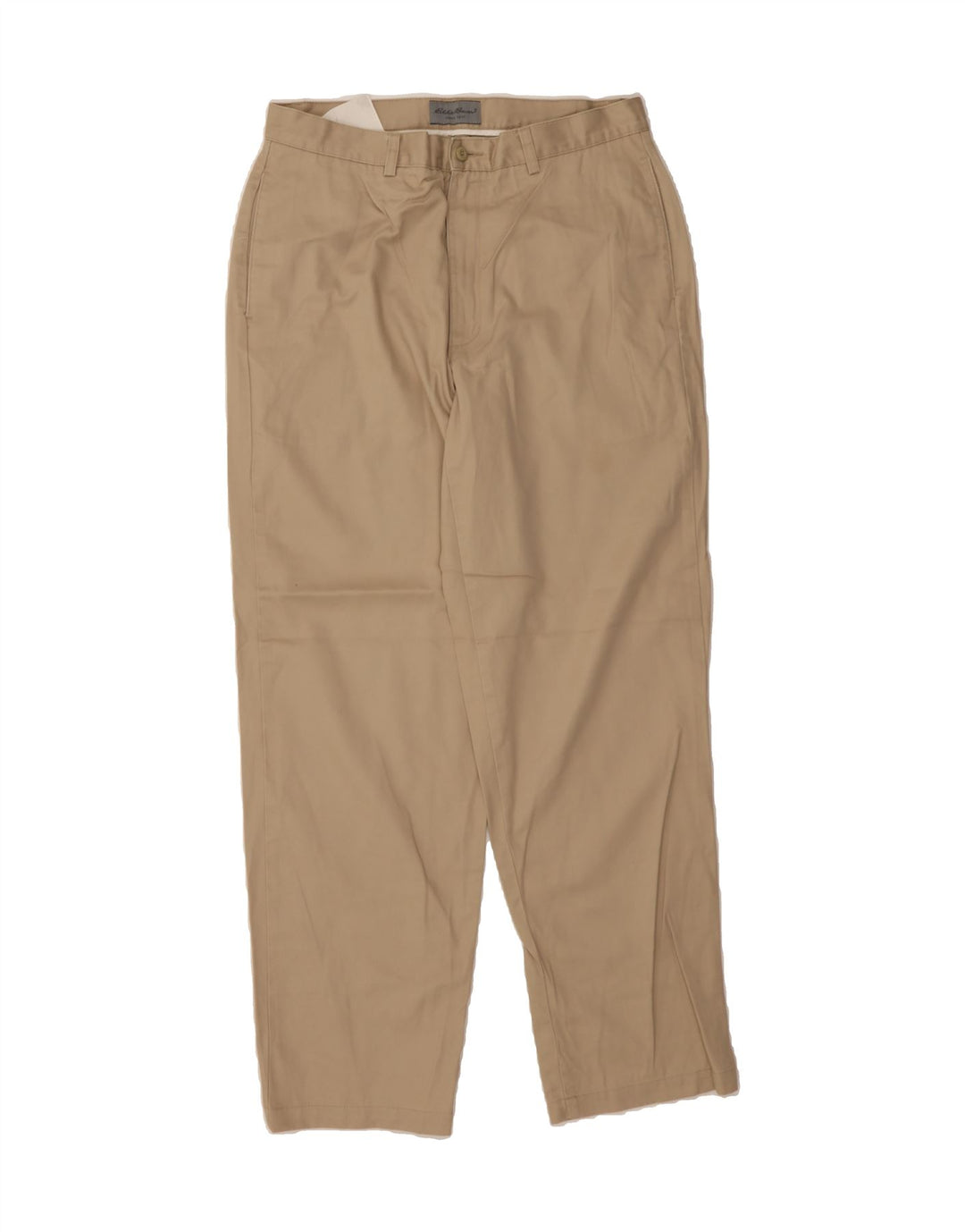EDDIE BAUER Mens Straight Chino Trousers W35 L32 Beige Cotton Vintage Eddie Bauer and Second-Hand Eddie Bauer from Messina Hembry 