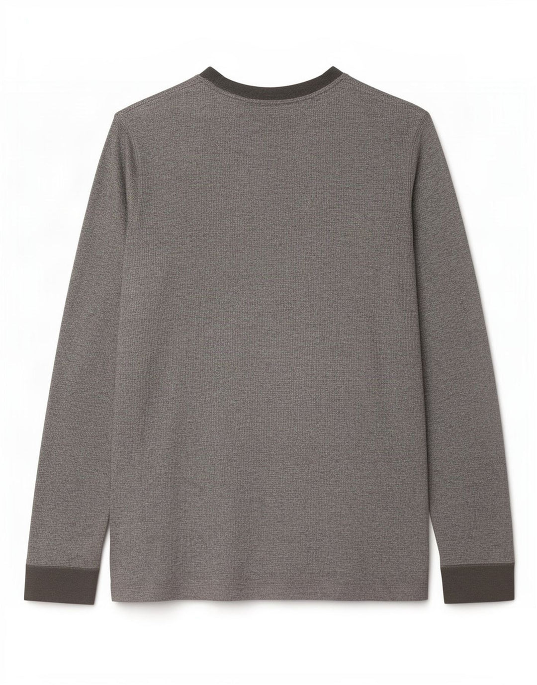 Top masculino Hollister de manga comprida grande algodão manchado cinza