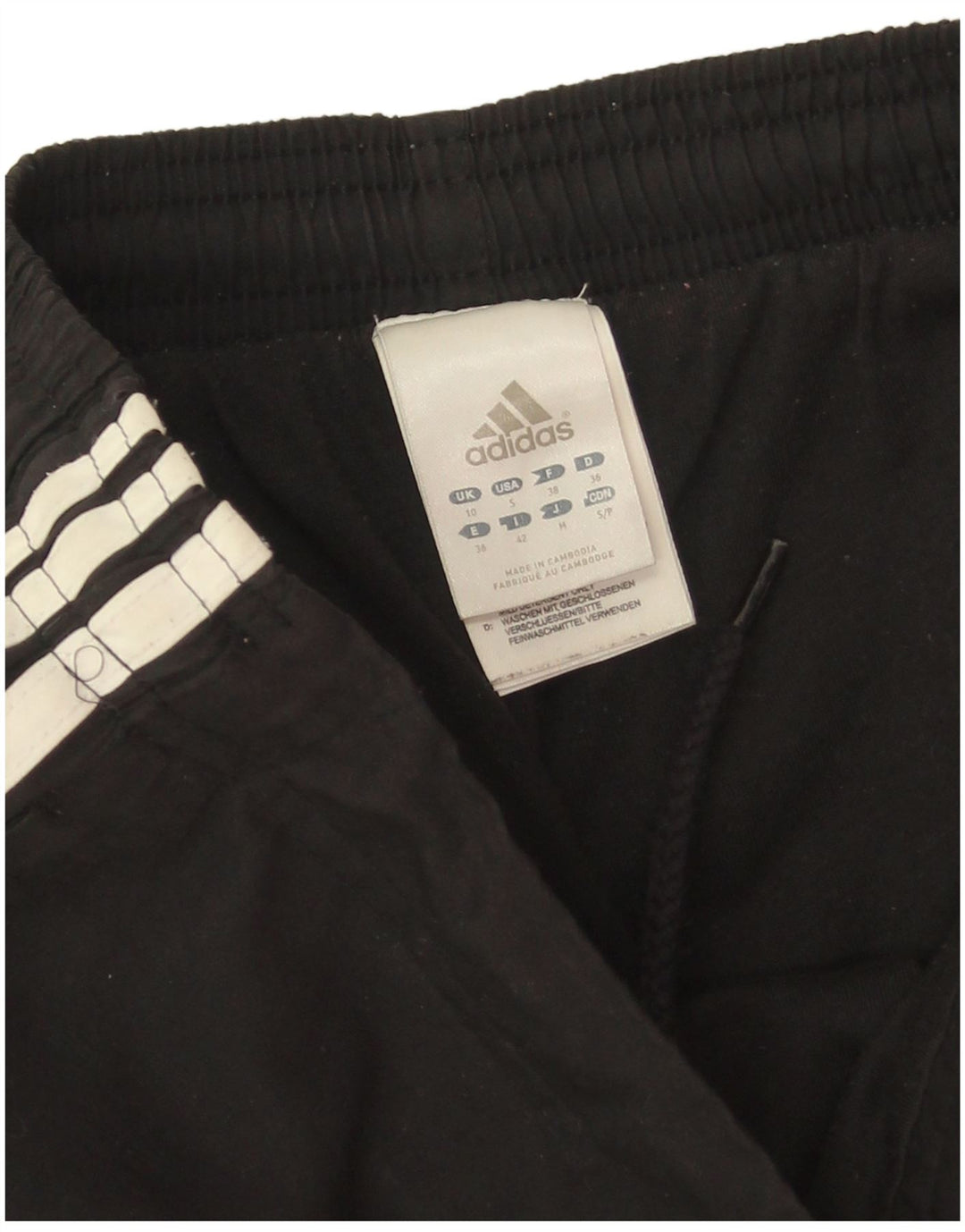 Adidas Womens Tracksuit Calças Joggers UK 10 Pequeno Poliéster Preto