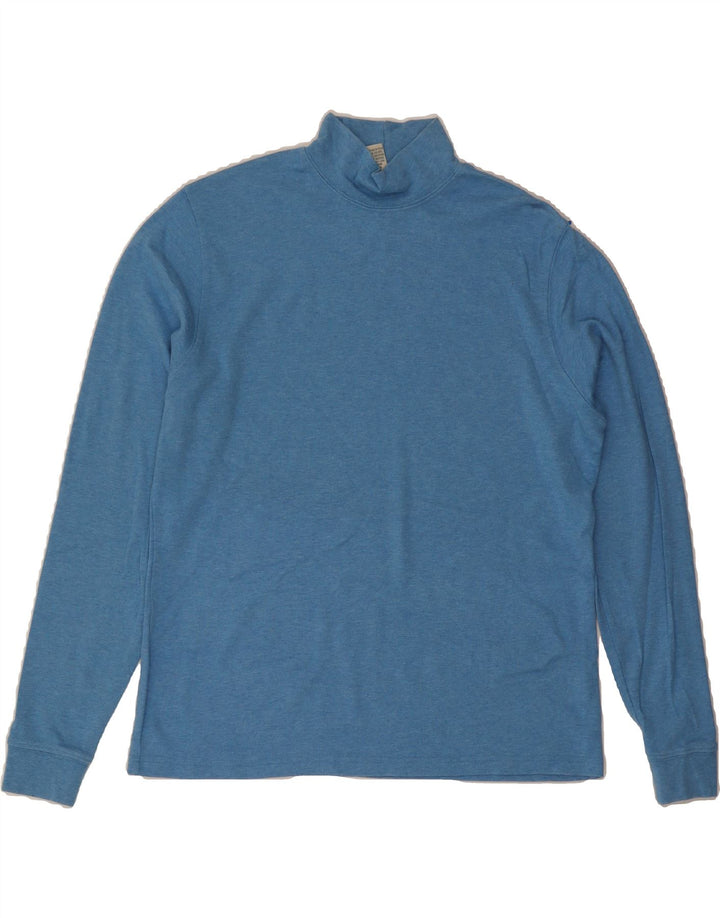L.L.BEAN Womens Top Long Sleeve UK 14 Medium Blue Cotton Vintage L.L.Bean and Second-Hand L.L.Bean from Messina Hembry 
