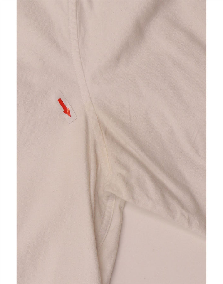 Camisa masculina Slim Fit Crew Clothing de algodão branco médio