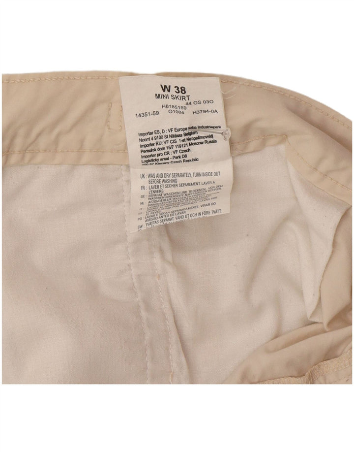Mini saia feminina Wrangler W38 XL algodão bege