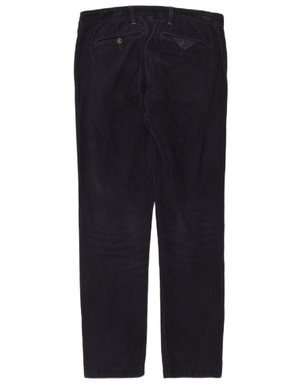 Calça feminina de veludo cotelê Ted Baker W32 L31 azul marinho