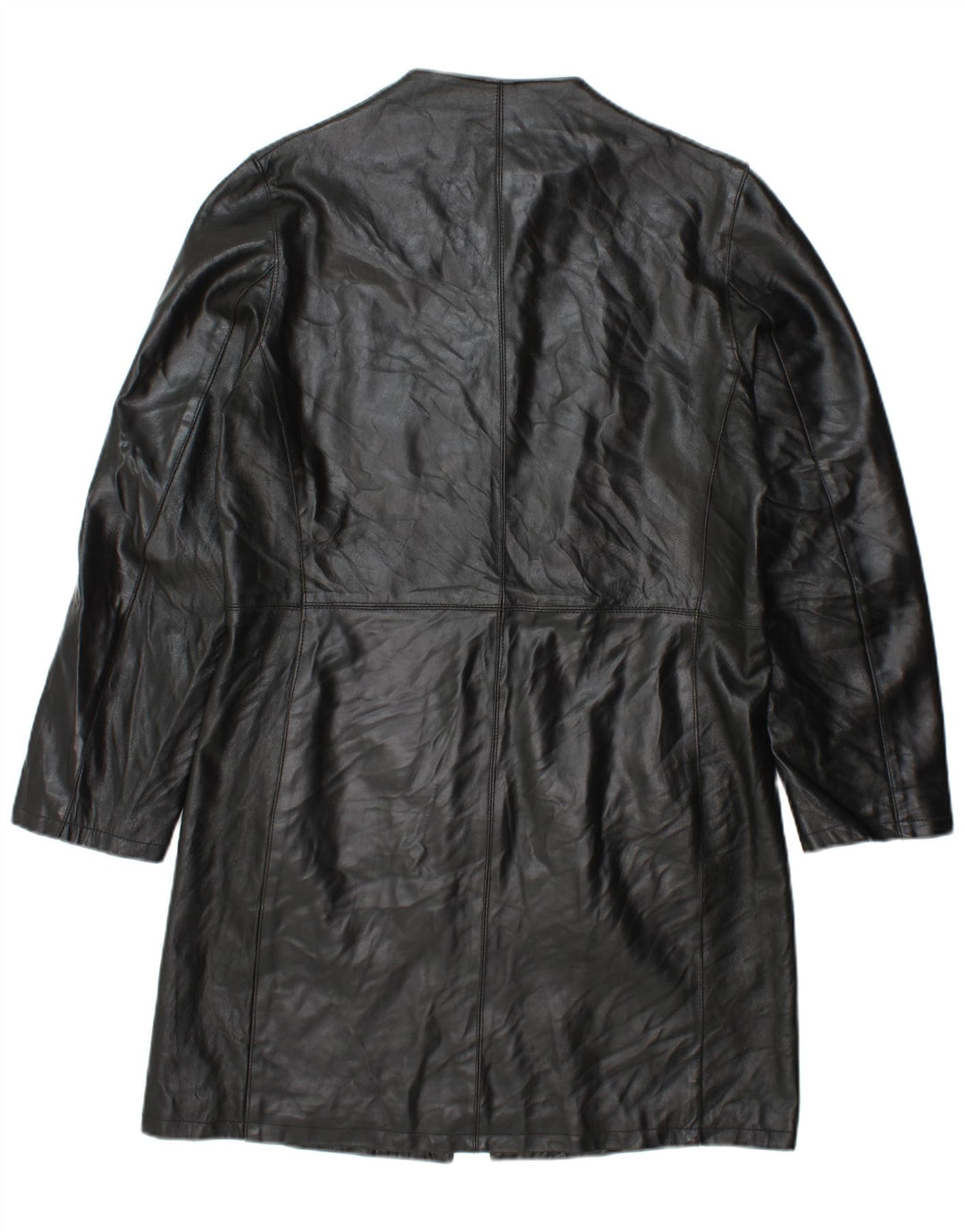 Casaco de couro feminino VINTAGE IT 48 XL couro preto