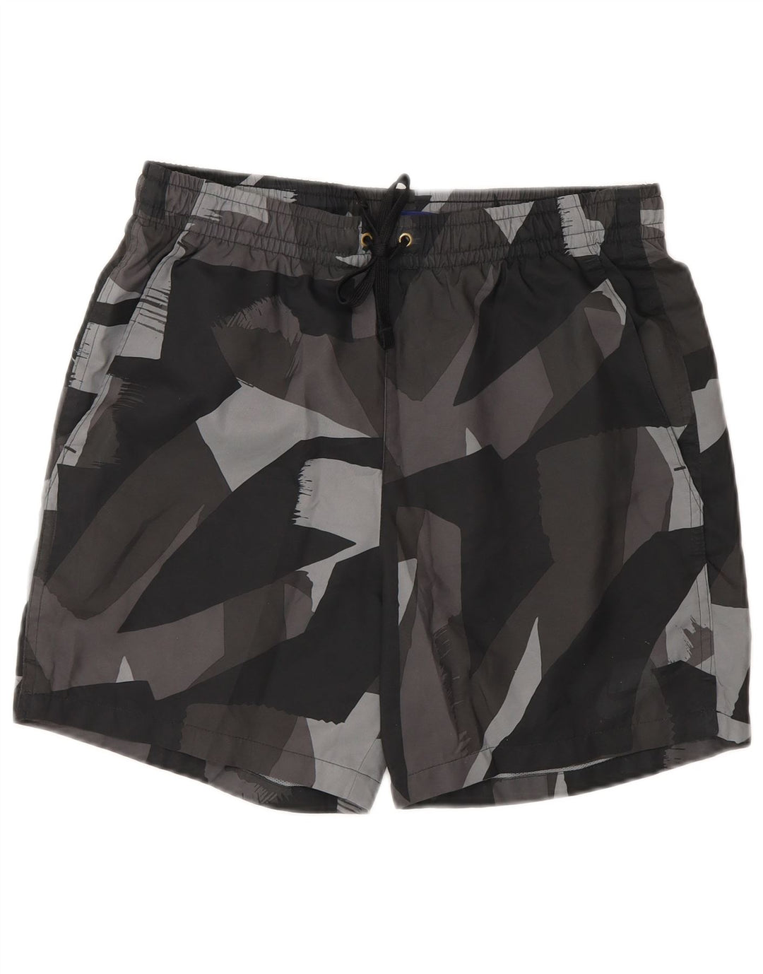 Shorts de natação masculino Nike pequeno poliéster geométrico cinza