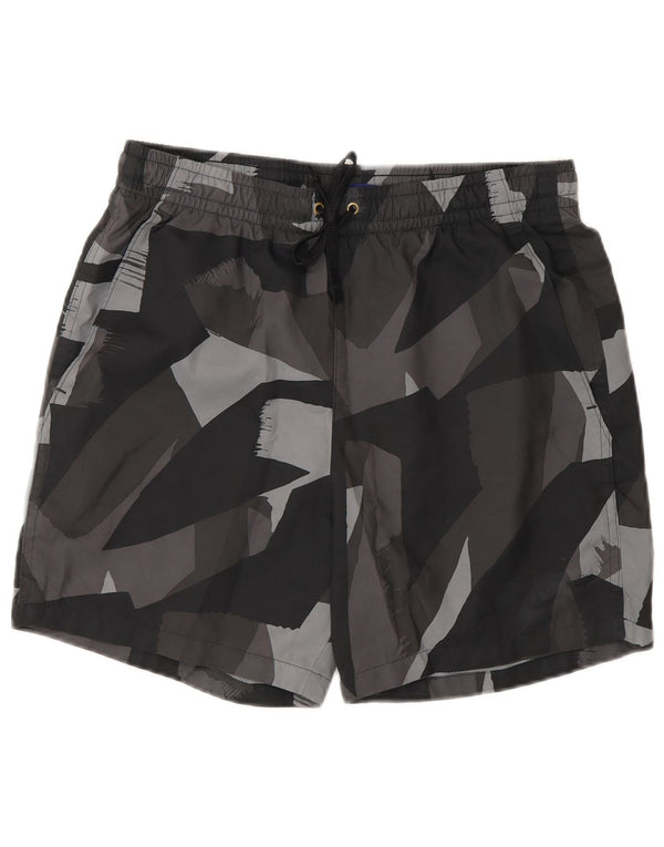 Shorts de natação masculino Nike pequeno poliéster geométrico cinza