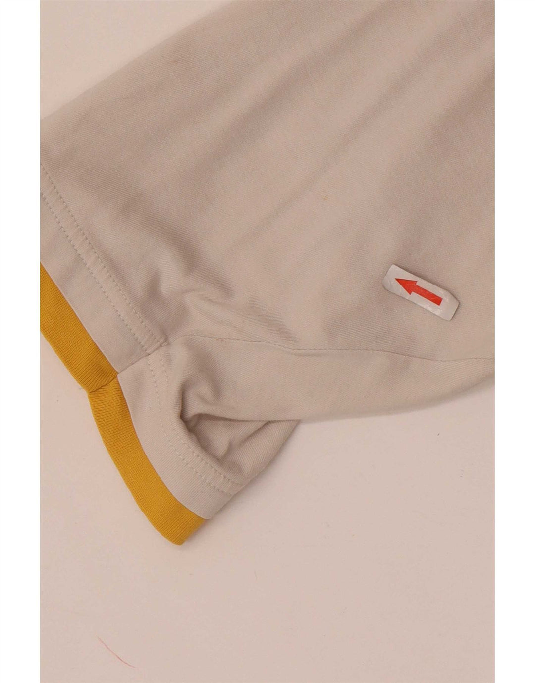 Camiseta Asics masculina gráfica grande bloco colorido cinza