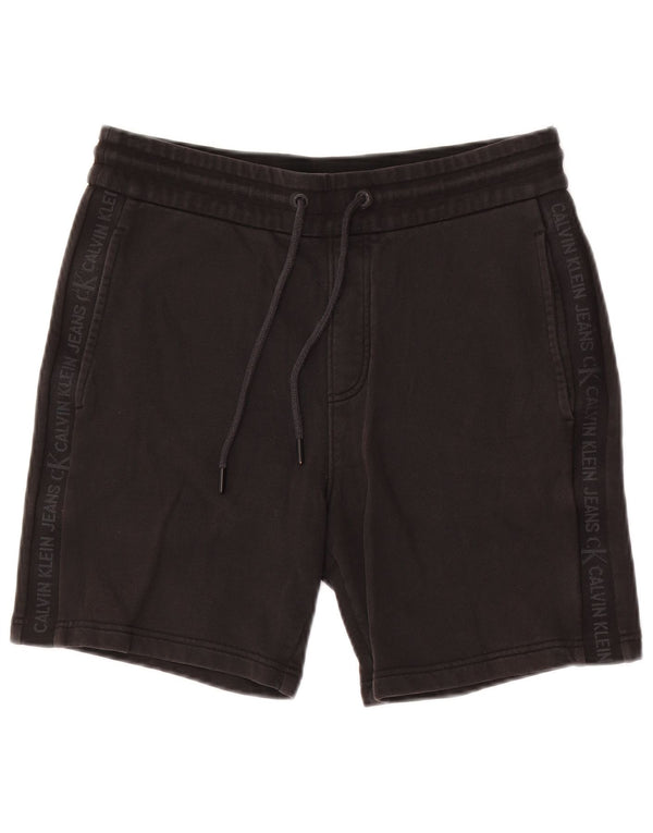 Calvin Klein Mens Graphic Sport Shorts Médio Algodão Preto
