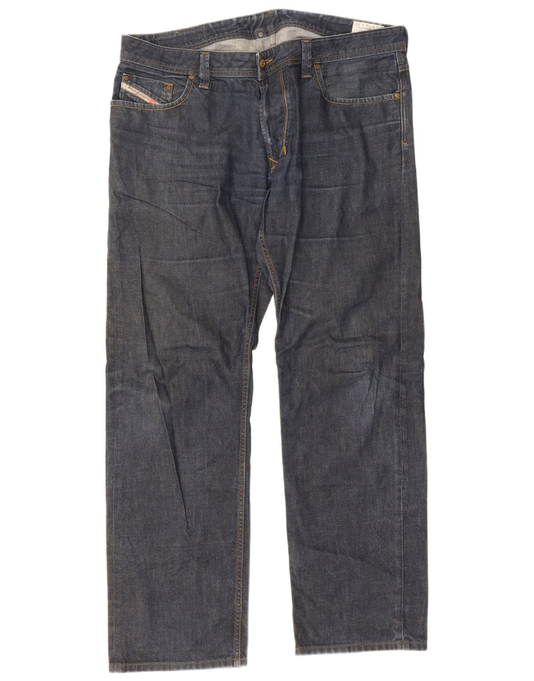Diesel Mens Larkee Regular Straight Jeans W38 L32 Azul Algodão