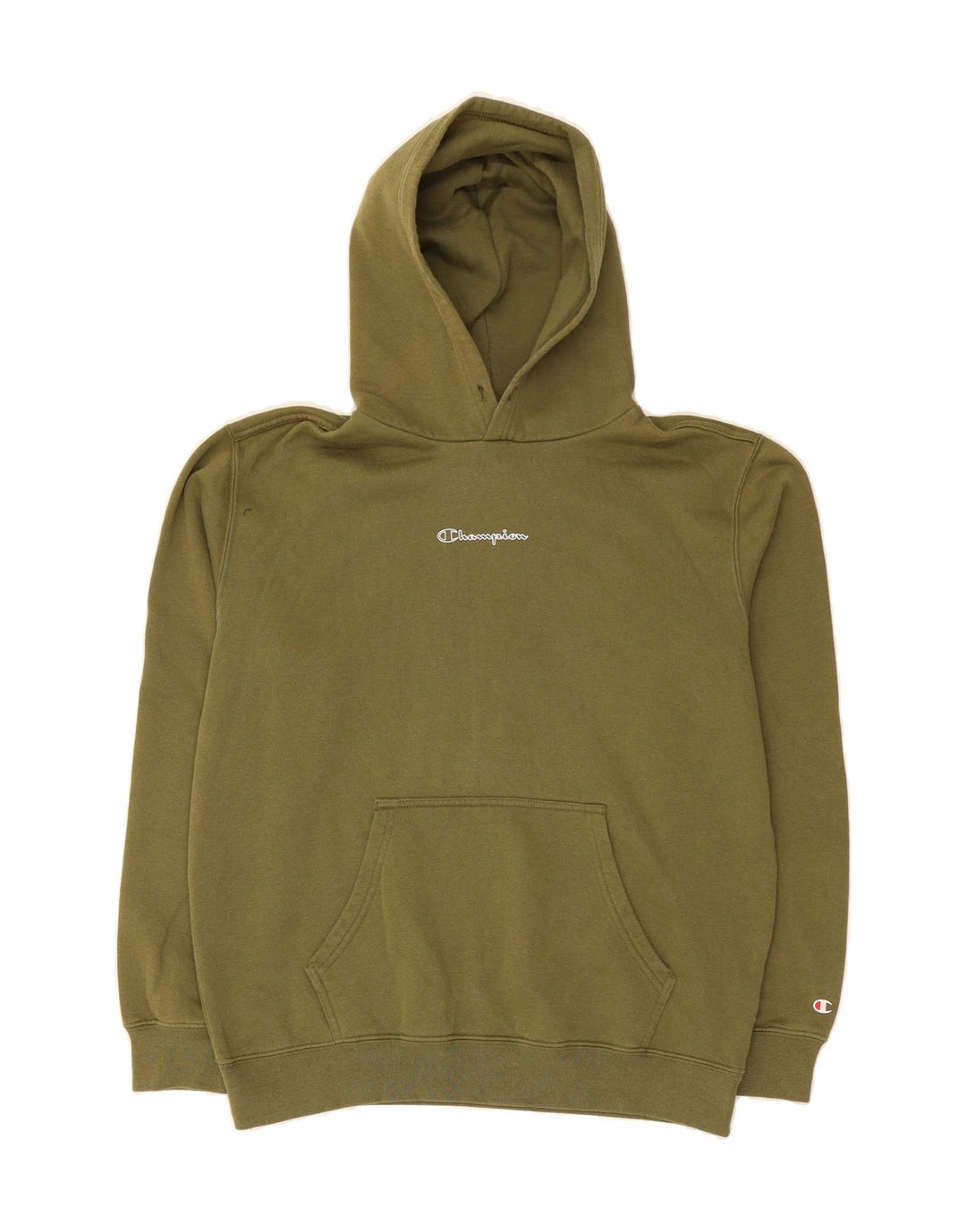 CHAMPION Womens Graphic Hoodie Jumper UK 16 Large Green Vintage Champion and Second-Hand Champion from Messina Hembry 