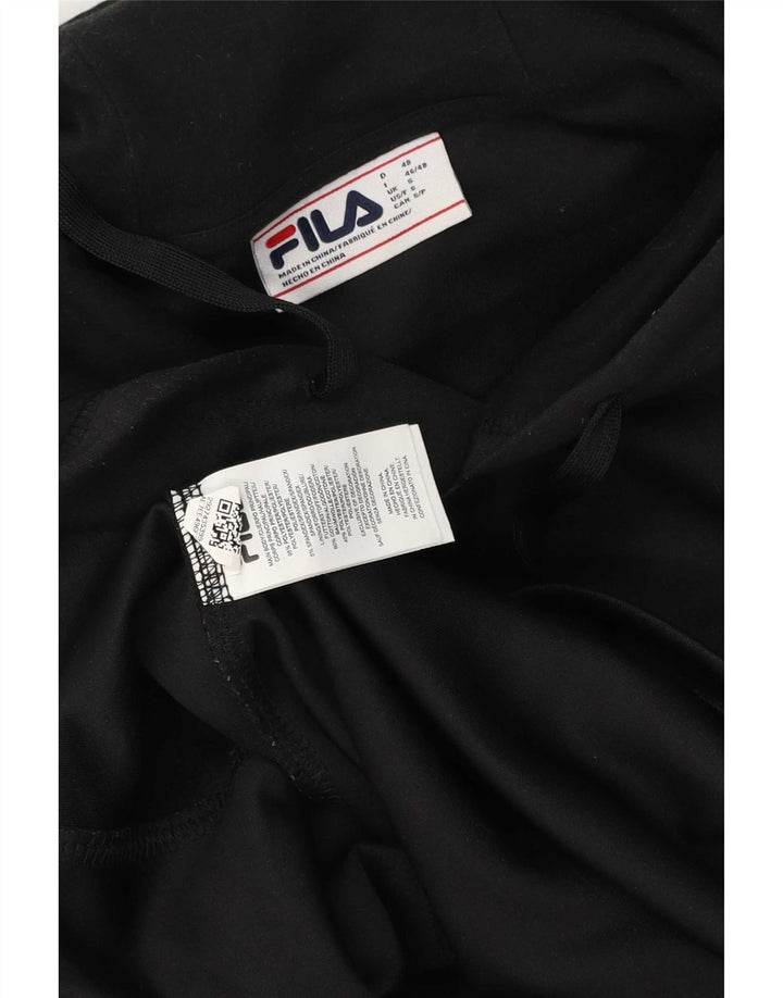 Fila Mens Hoodie Jumper Pequeno Poliéster Preto