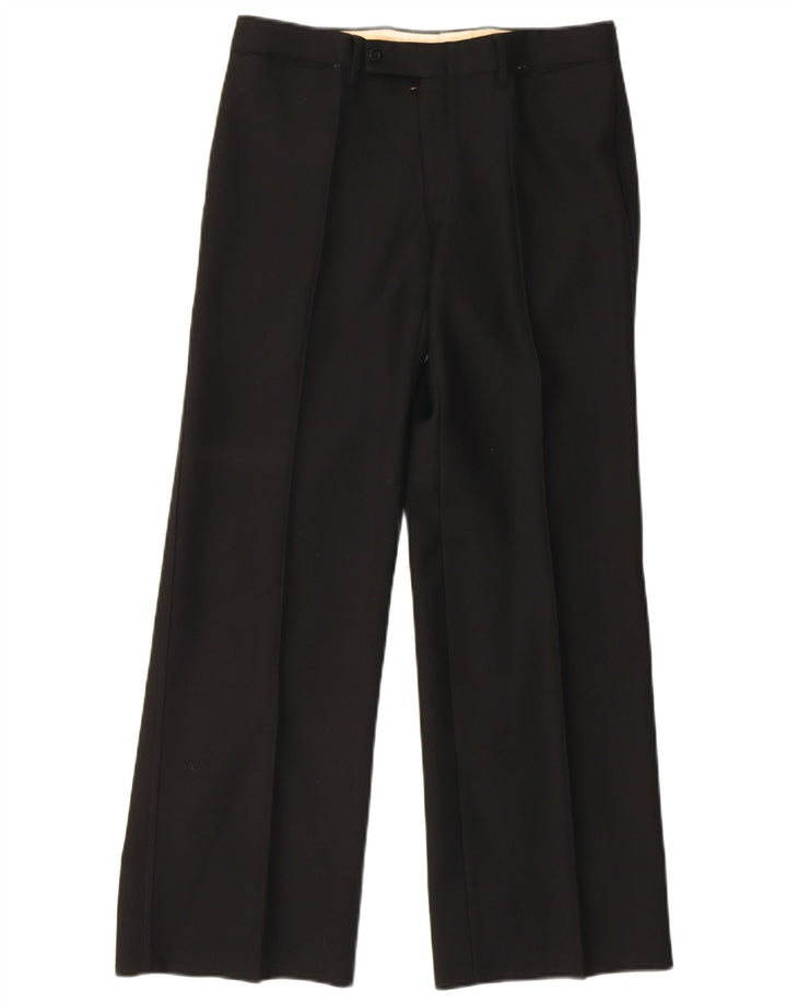 Facis feminino 1 botão 2 peças terno IT 48 médio W30 L29 lã preta