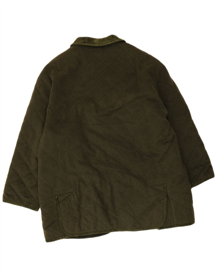 Jaqueta acolchoada masculina vintage tamanho 40 verde grande