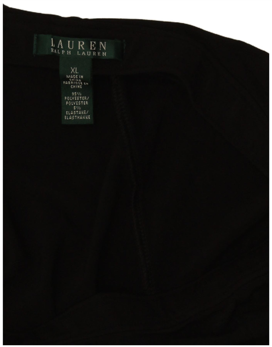Calções Cullotes femininos Ralph Lauren XL W40 poliéster preto