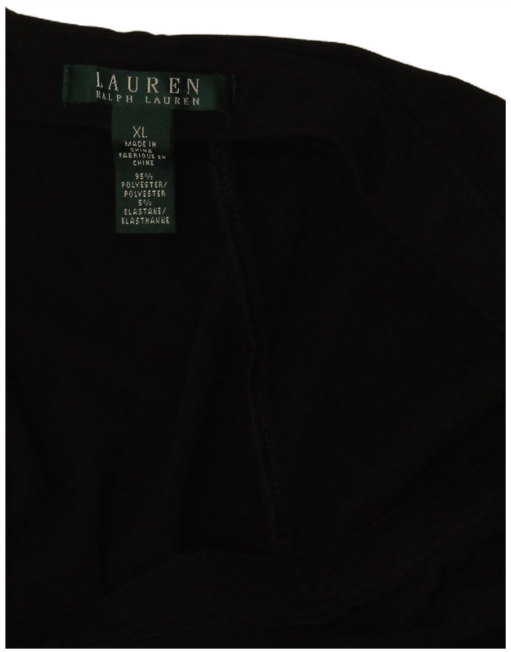 Calções Cullotes femininos Ralph Lauren XL W40 poliéster preto