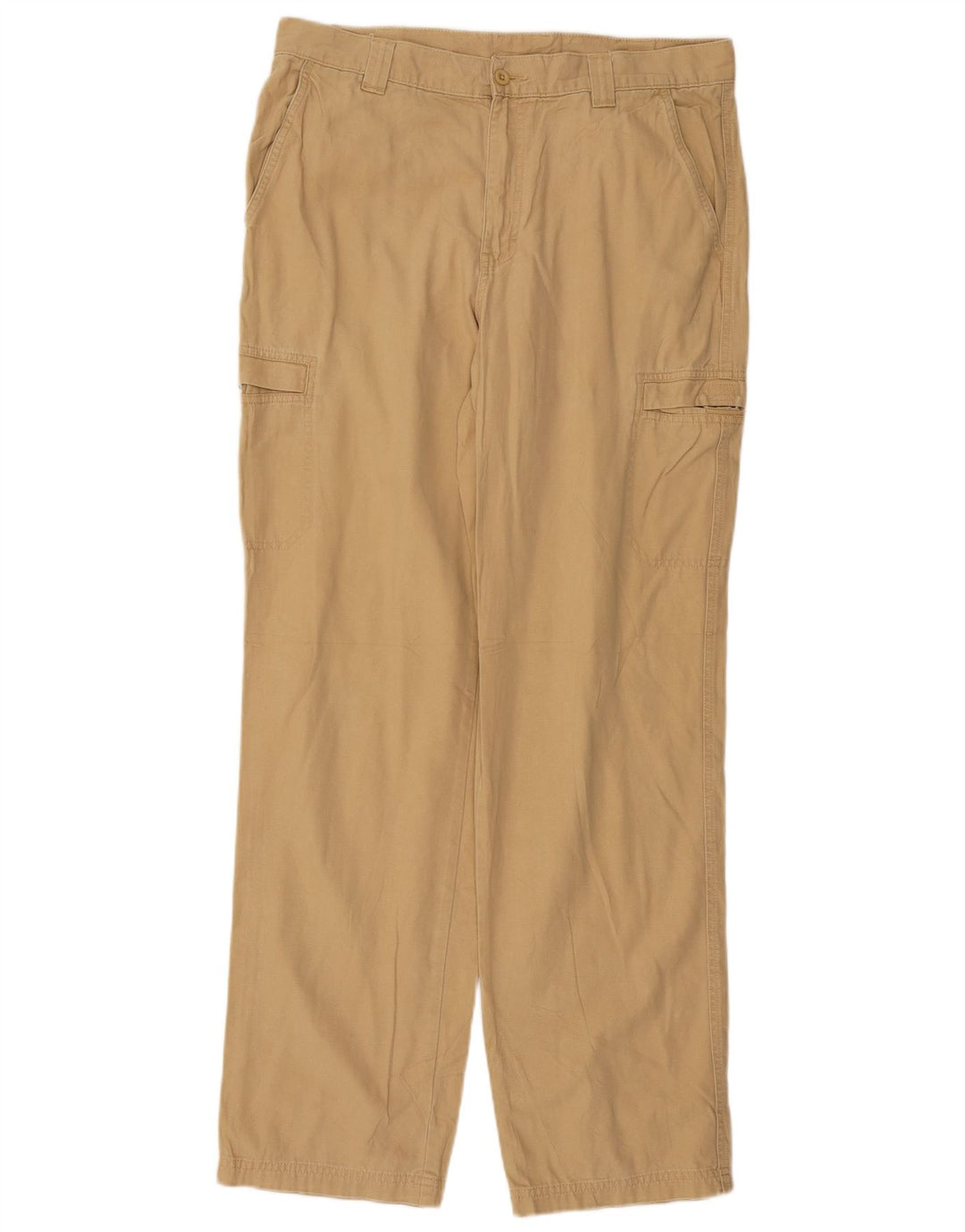 Calça cargo reta masculina L.L.Bean W34 L34 algodão bege