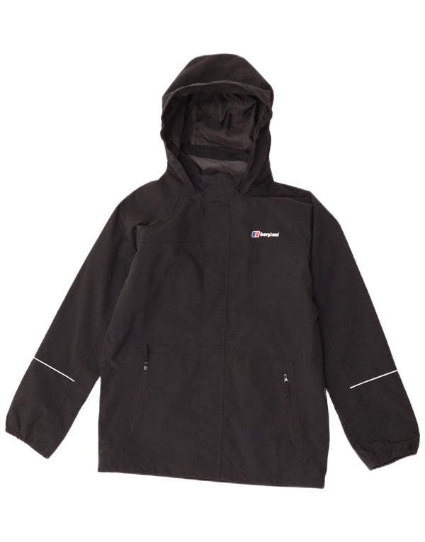 Jaqueta de chuva com capuz Berghaus Boys 12-13 anos preta poliamida