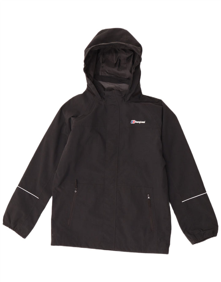Jaqueta de chuva com capuz Berghaus Boys 12-13 anos preta poliamida