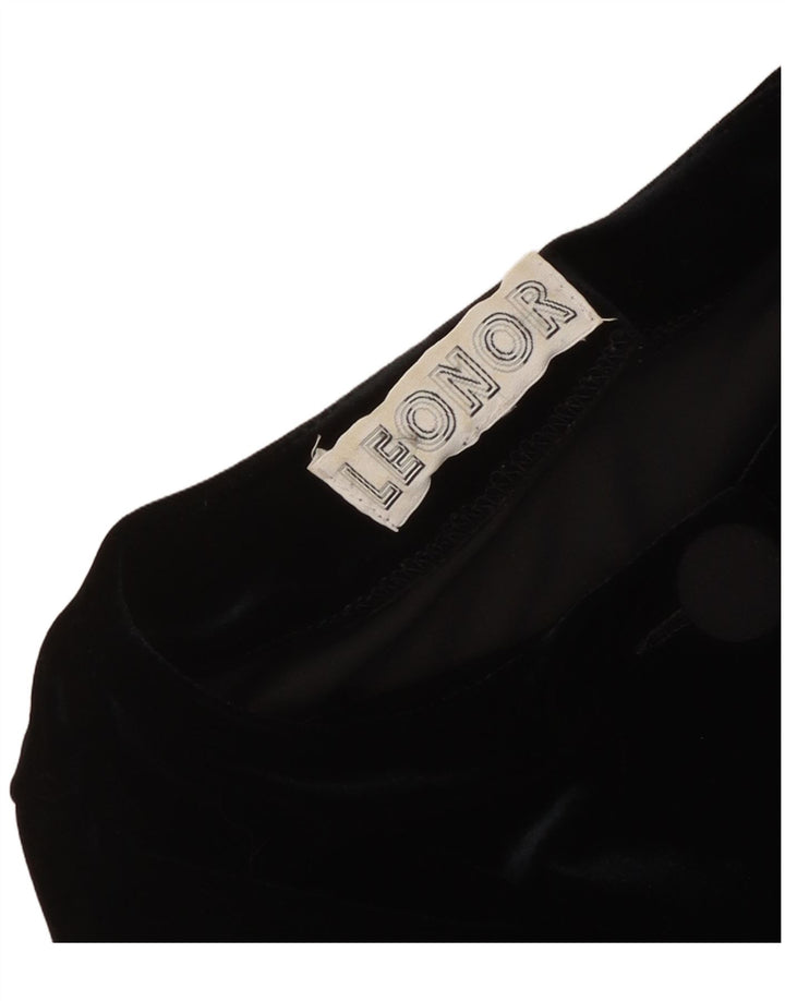 Leonor Womens Velvet Bolero Jacket Reino Unido 12 Médio Preto