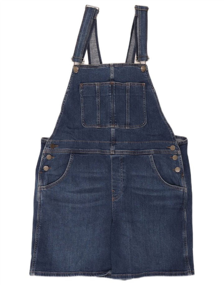 Shorts jeans feminino FAT FACE Dungarees UK 16 grande W38 algodão azul