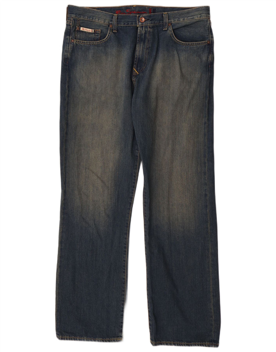 Calça jeans reta masculina BEN SHERMAN W36 L32 algodão azul