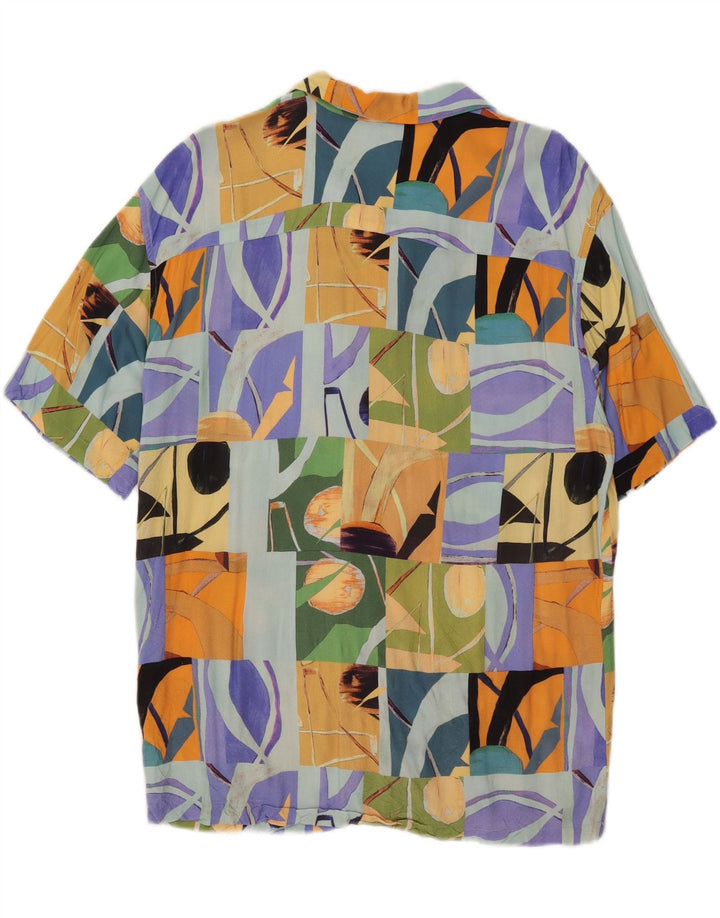 Camisa masculina de manga curta Pull & Bear grande viscose multicolorida