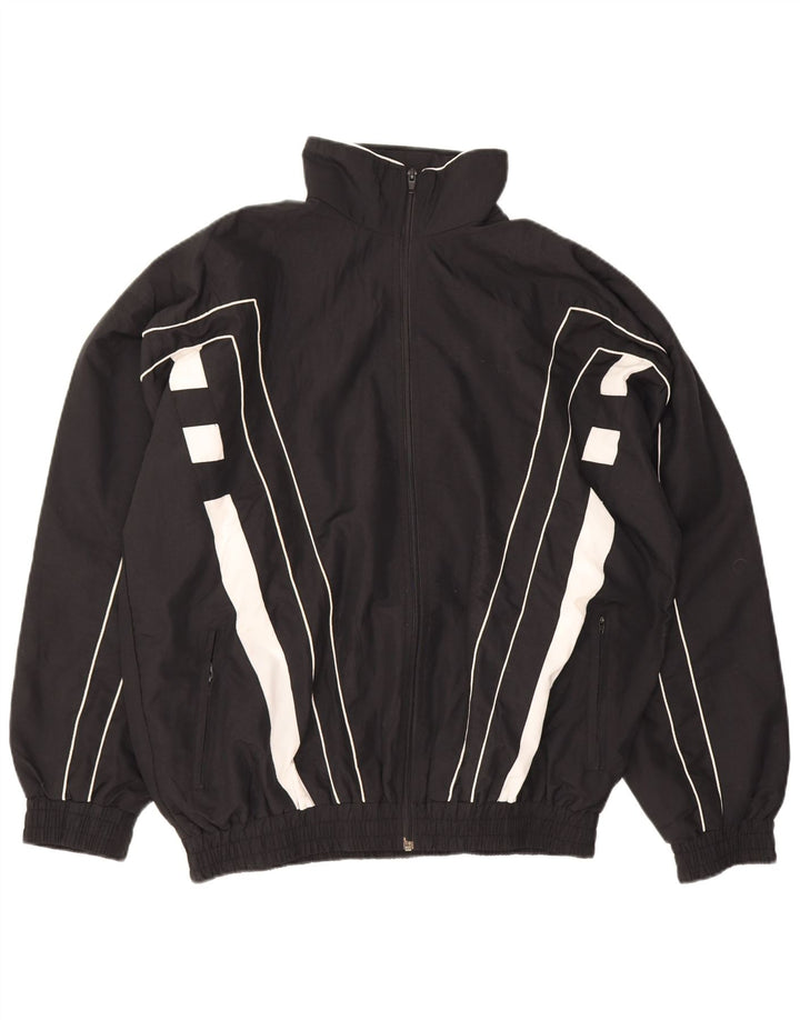 Poliéster preto de Colorblock do revestimento superior do fato de treino dos homens do vintage grande
