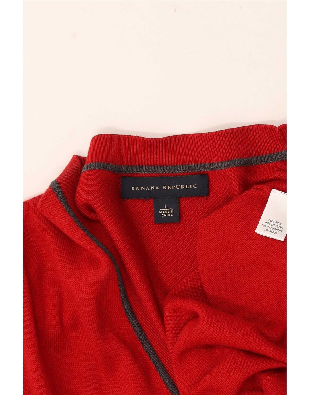 Suéter cardigã masculino Banana Republic grande seda vermelha