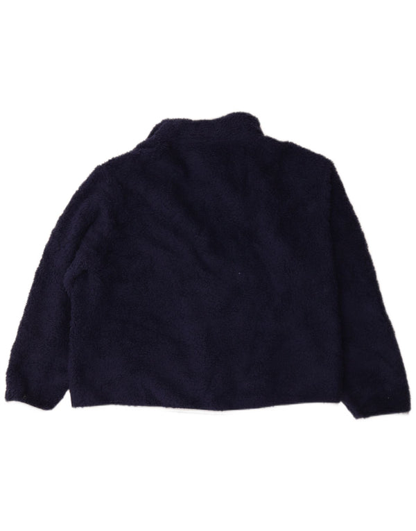 Jumper de lã feminino Champion com zíper e gola grande UK 18 XL azul marinho